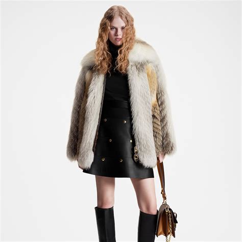 Louis Vuitton fox fur coat